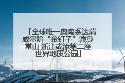 全球唯一奥陶系达瑞威尔阶“金钉子”藏身常山 浙江或添第二座世界地质公园