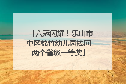 六冠闪耀！乐山市中区棉竹幼儿园捧回两个省级一等奖