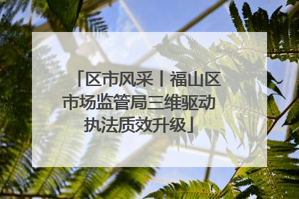区市风采丨福山区市场监管局三维驱动执法质效升级