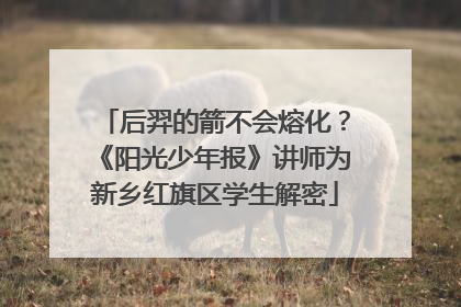 后羿的箭不会熔化？《阳光少年报》讲师为新乡红旗区学生解密