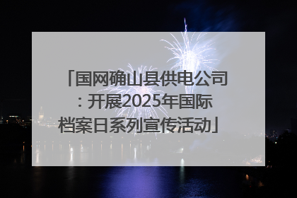 国网确山县供电公司：开展2025年国际档案日系列宣传活动