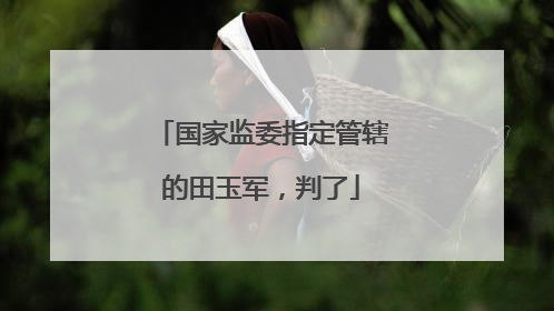 国家监委指定管辖的田玉军，判了