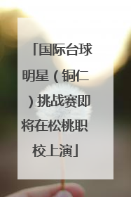 国际台球明星（铜仁）挑战赛即将在松桃职校上演