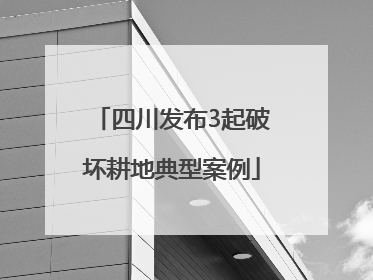 四川发布3起破坏耕地典型案例
