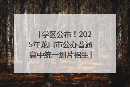 学区公布！2025年龙口市公办普通高中统一划片招生