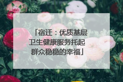 宿迁：优质基层卫生健康服务托起群众稳稳的幸福