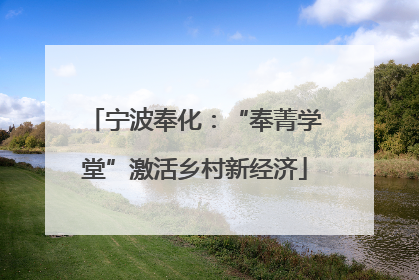 宁波奉化：“奉菁学堂”激活乡村新经济