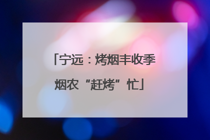 宁远：烤烟丰收季 烟农“赶烤”忙
