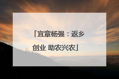 宜章杨强：返乡创业 助农兴农