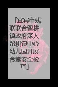 宜宾市残联联合留耕镇政府深入留耕镇中心幼儿园开展食堂安全检查