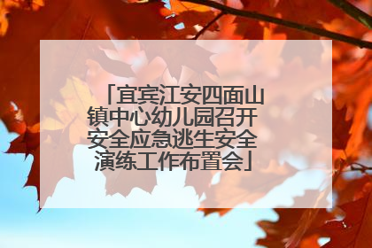 宜宾江安四面山镇中心幼儿园召开安全应急逃生安全演练工作布置会