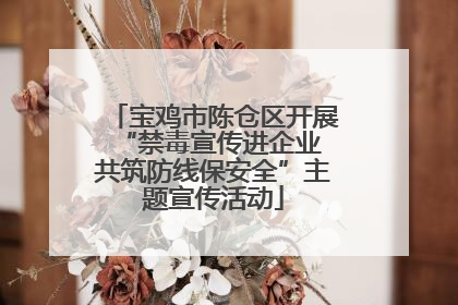 宝鸡市陈仓区开展“禁毒宣传进企业 共筑防线保安全”主题宣传活动