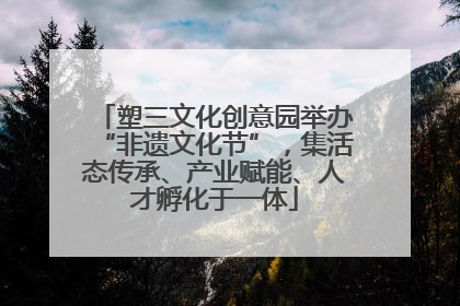 塑三文化创意园举办“非遗文化节”，集活态传承、产业赋能、人才孵化于一体
