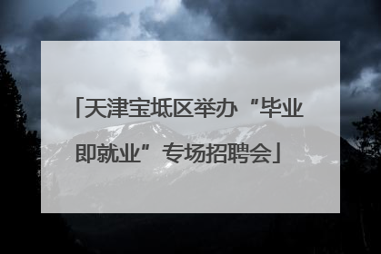 天津宝坻区举办“毕业即就业”专场招聘会