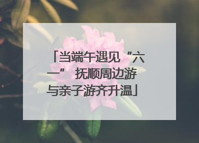 当端午遇见“六一” 抚顺周边游与亲子游齐升温