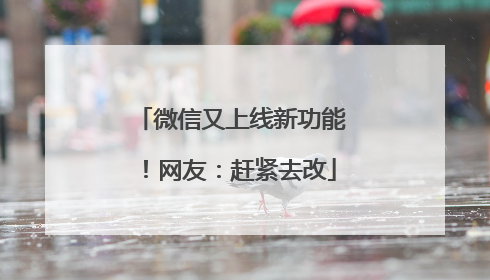 微信又上线新功能！网友：赶紧去改