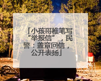 小孩哥稚笔写“举报信”，民警：盖章回信，公开表扬