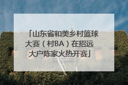 山东省和美乡村篮球大赛（村BA）在招远大户陈家火热开赛