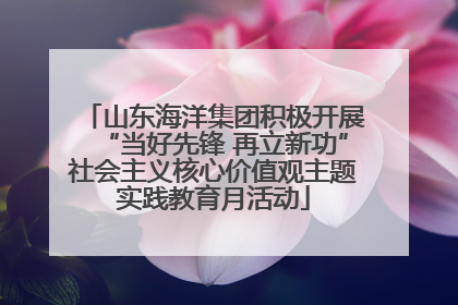 山东海洋集团积极开展“当好先锋 再立新功”社会主义核心价值观主题实践教育月活动