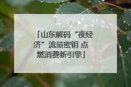 山东解码“夜经济”流量密钥 点燃消费新引擎