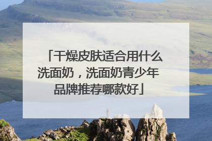 干燥皮肤适合用什么洗面奶，洗面奶青少年品牌推荐哪款好