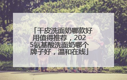 干皮洗面奶哪款好用值得推荐，2025氨基酸洗面奶哪个牌子好，温和在线