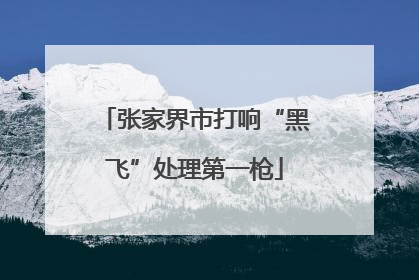 张家界市打响“黑飞”处理第一枪