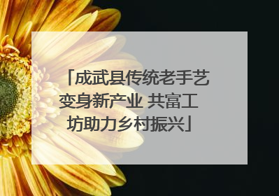 成武县传统老手艺变身新产业 共富工坊助力乡村振兴