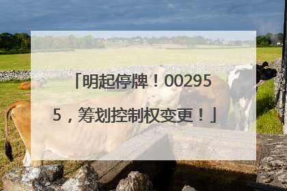 明起停牌！002955，筹划控制权变更！