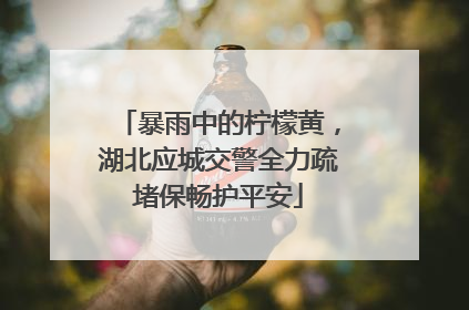 暴雨中的柠檬黄，湖北应城交警全力疏堵保畅护平安