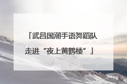 武昌国潮手语舞蹈队走进“夜上黄鹤楼”