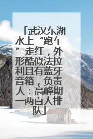 武汉东湖水上“跑车”走红，外形酷似法拉利且有蓝牙音箱，负责人：高峰期一两百人排队