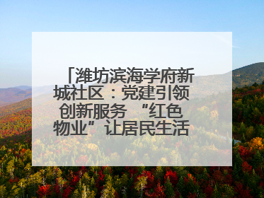 潍坊滨海学府新城社区：党建引领创新服务 “红色物业”让居民生活“幸福满格”