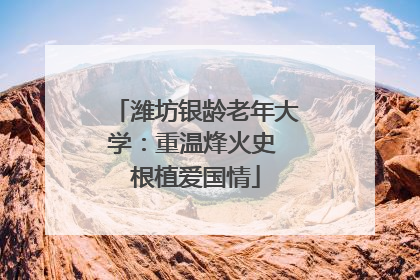 潍坊银龄老年大学：重温烽火史 根植爱国情