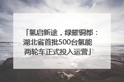 氢启新途，绿耀铜都：湖北省首批500台氢能两轮车正式投入运营