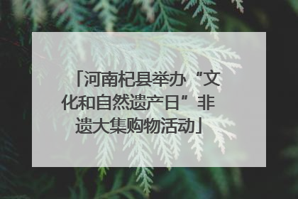 河南杞县举办“文化和自然遗产日”非遗大集购物活动