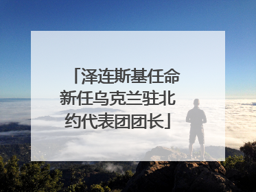 泽连斯基任命新任乌克兰驻北约代表团团长