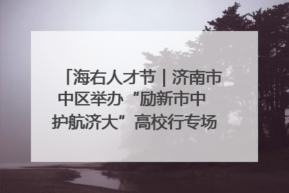 海右人才节|济南市中区举办“励新市中 护航济大”高校行专场活动暨“青年人才 乐享市中”品牌推介会