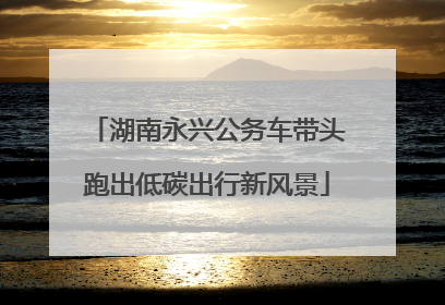 湖南永兴公务车带头跑出低碳出行新风景
