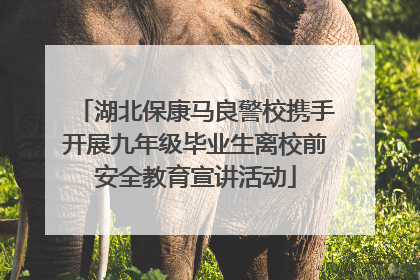 湖北保康马良警校携手开展九年级毕业生离校前安全教育宣讲活动