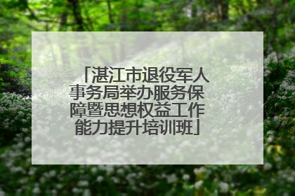 湛江市退役军人事务局举办服务保障暨思想权益工作能力提升培训班