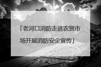 老河口消防走进农贸市场开展消防安全宣传
