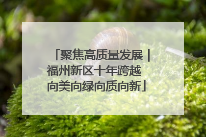 聚焦高质量发展｜福州新区十年跨越 向美向绿向质向新