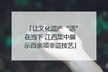让文化遗产“活”在当下 江西集中展示百余项非遗技艺