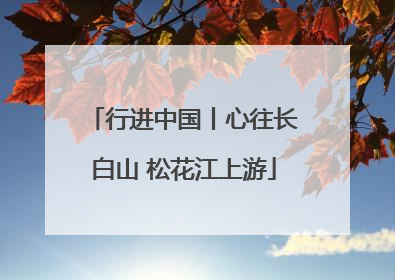 行进中国丨心往长白山 松花江上游