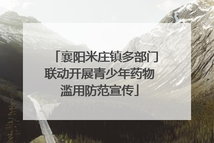 襄阳米庄镇多部门联动开展青少年药物滥用防范宣传