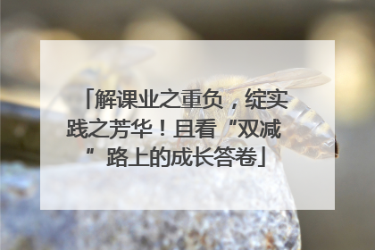 解课业之重负，绽实践之芳华！且看“双减”路上的成长答卷