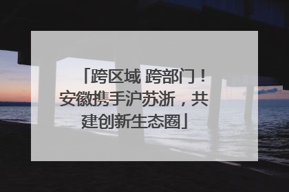 跨区域 跨部门！安徽携手沪苏浙，共建创新生态圈