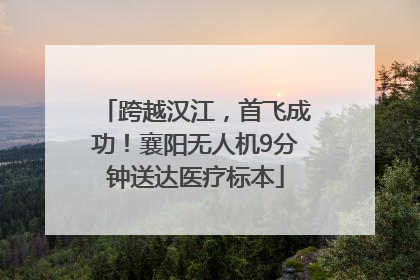 跨越汉江，首飞成功！襄阳无人机9分钟送达医疗标本
