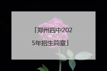 郑州四中2025年招生简章